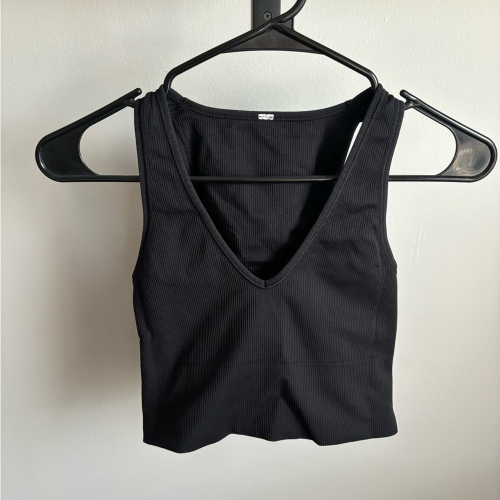 AURORA SEAMLESS CROP RIB TANK